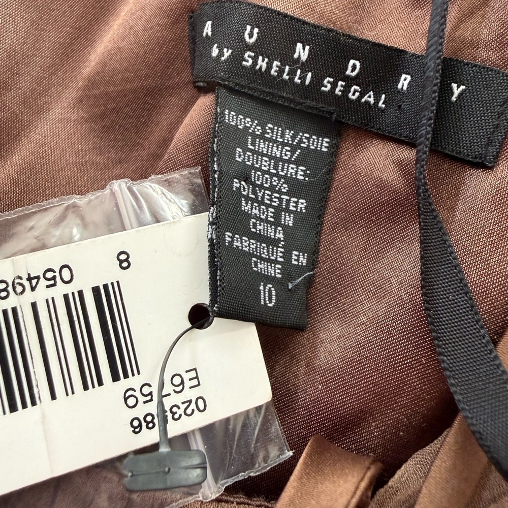 Laundry By Shelli Segal Silk Dress in Rich Brown - Picture 6 of 9